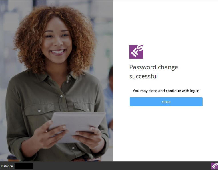 Change password success