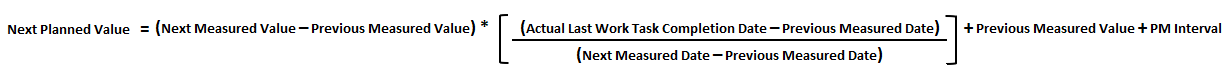 Last measurement at maintenance formula